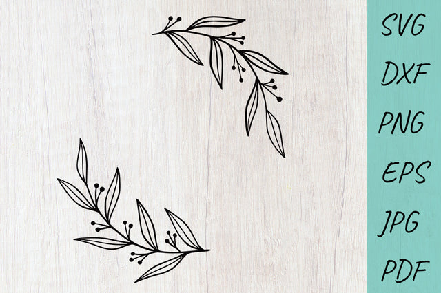 Flowers. Leaf wreath svg, Floral svg, Monogram floral frame SVG Irina Ostapenko 