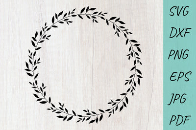 Flowers, Leaf wreath SVG, Floral SVG, Monogram floral frame SVG Irina Ostapenko 
