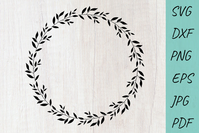 Flowers, Leaf wreath SVG, Floral SVG, Monogram floral frame SVG Irina Ostapenko 