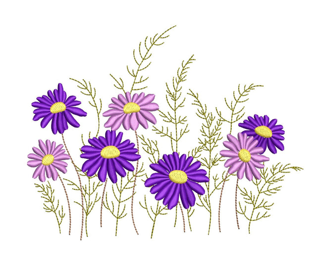Flowers Machine Embroidery Design, 4 sizes, Instant Download Embroidery/Applique DESIGNS Nino Nadaraia 