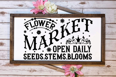 Flowers Market Farmhouse Sign Svg Bundle SVG Regulrcrative 