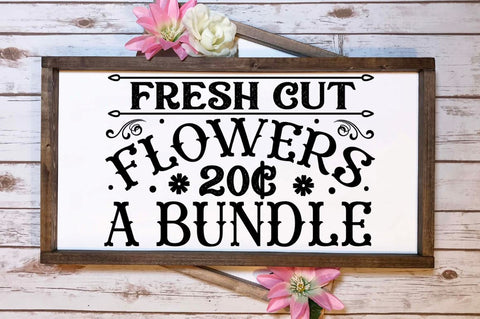 Flowers Market Farmhouse Sign Svg Bundle SVG Regulrcrative 