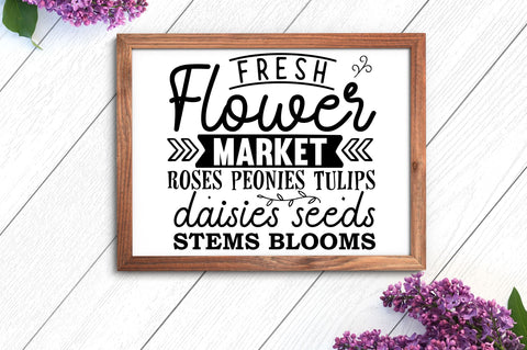 Flowers Market Farmhouse Sign Svg Bundle SVG Regulrcrative 