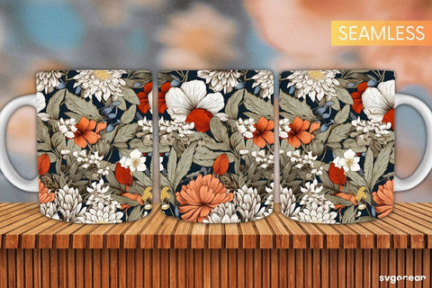 Flowers Mug Wraps Bundle | 11 oz | Sublimation Sublimation SvgOcean 