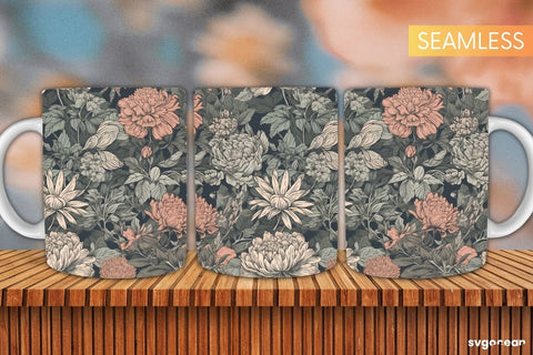 Flowers Mug Wraps Bundle | 11 oz | Sublimation Sublimation SvgOcean 