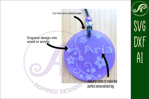 Flowers set A keychain DIGITAL SVG personalized designs x 6 SVG APInspireddesigns 