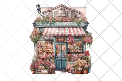 Flowers Shop Watercolor Clipart Bundle, Sublimation, Flowers Shop Sublimation FloridPrintables 