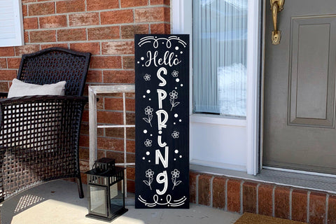 Flowers Sign SVG, Hello Spring, Spring Porch Sign SVG SVG CraftLabSVG 
