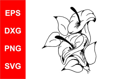 Flowers Silhouette SVG SVG Kasih Ibu 
