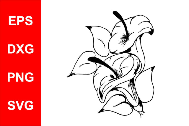 Flowers Silhouette SVG SVG Kasih Ibu 