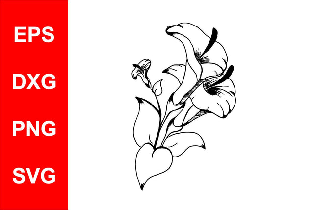 Flowers Silhouette SVG SVG Kasih Ibu 