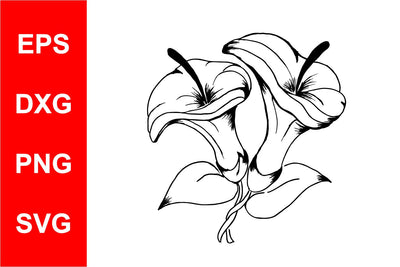 Flowers Silhouette SVG SVG Kasih Ibu 