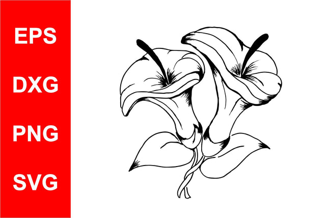 Flowers Silhouette SVG SVG Kasih Ibu 