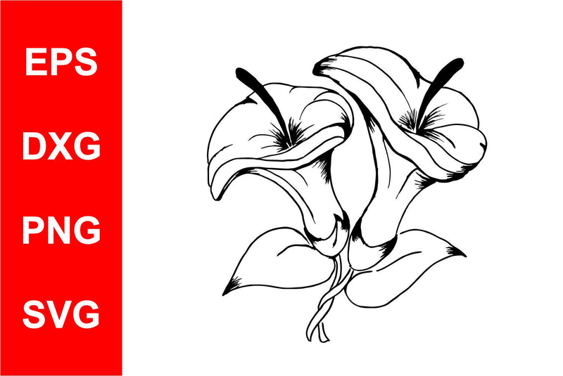 Flowers Silhouette SVG SVG Kasih Ibu 