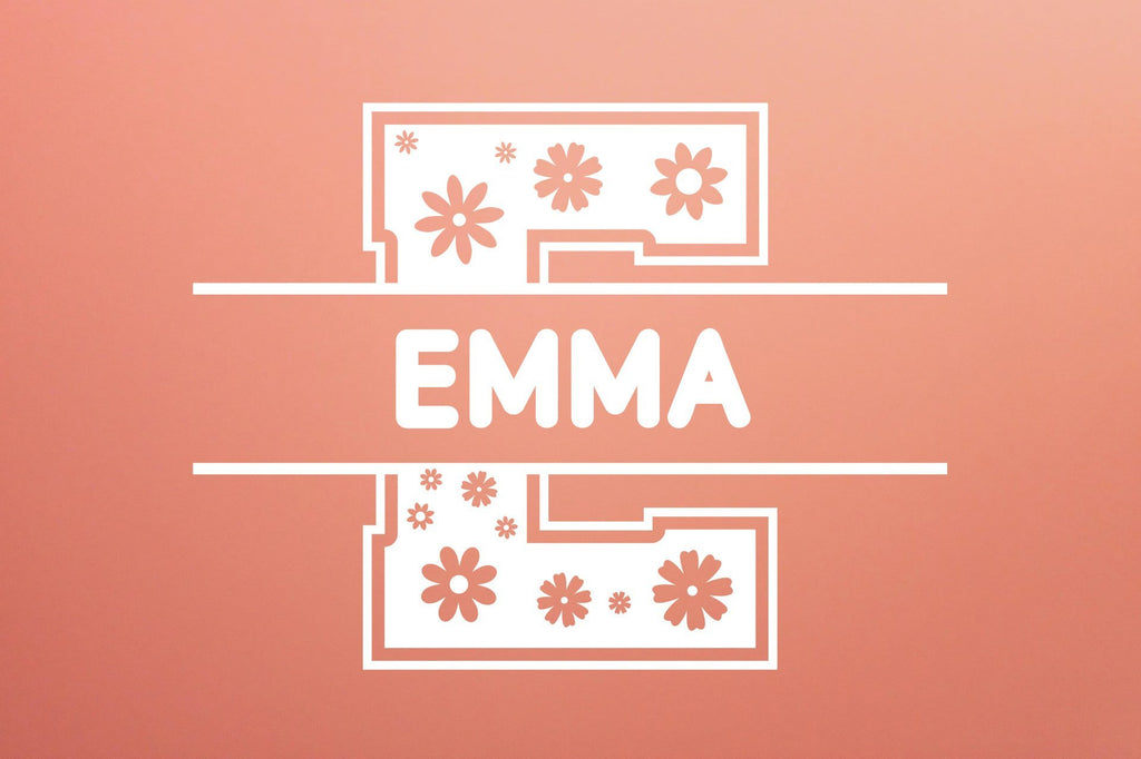 Flowers Split Monogram Font - So Fontsy
