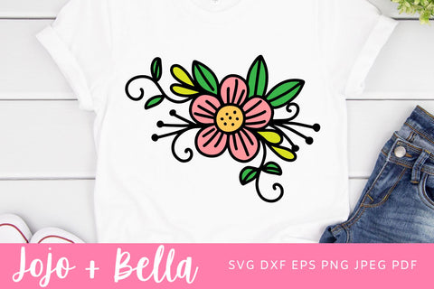 Flowers svg, Bouquet svg, flower svg, botanical svg, Floral SVG, Wedding Svg, Shirt Svg, Cricut project, Silhouette Cameo, Cricut Joy SVG Jojo&Bella 