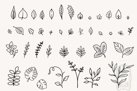 Flowers SVG Bundle | 70 Flowers, Leafs & Botanical Elements SVG Big Design &Co 