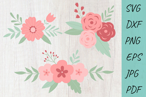 Flowers SVG Bundle, Floral cut file, Flower Bouquets SVG SVG Irina Ostapenko 