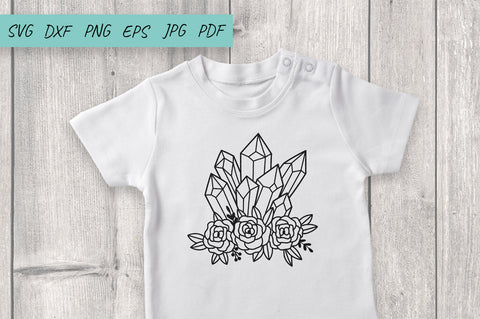 Flowers SVG, Crystals SVG, Crystal with roses SVG Irina Ostapenko 