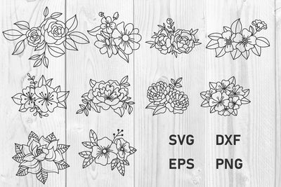 flowers svg, flowers png, flowers eps, flower dxf SVG dadan_pm 