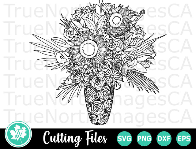 Flowers SVG | Zentangle SVG | Mandala SVG SVG TrueNorthImagesCA 