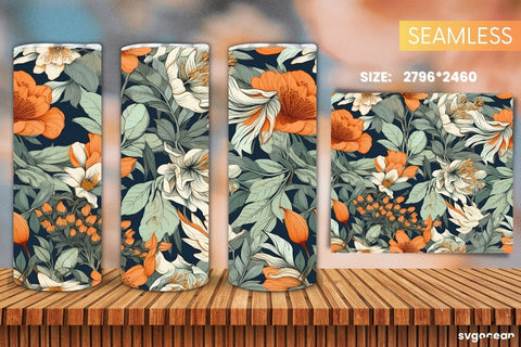 Flowers Tumbler Wraps Bundle | 20 Oz | Sublimation Sublimation SvgOcean 
