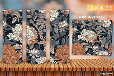 Flowers Tumbler Wraps Bundle | 20 Oz | Sublimation Sublimation SvgOcean 