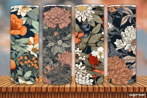 Flowers Tumbler Wraps Bundle | 20 Oz | Sublimation Sublimation SvgOcean 