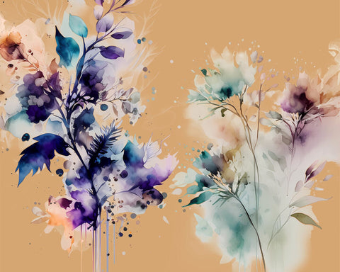 Flowers Watercolor, Gentle Colors, JPG PNG Sublimation nikola 