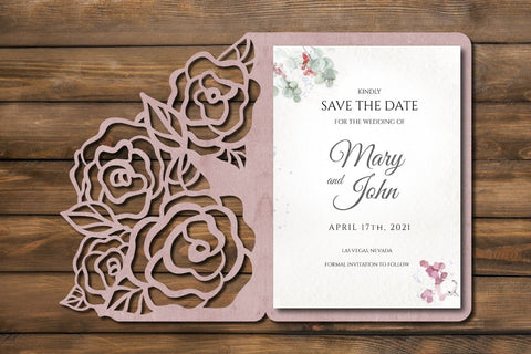 Flowers Wedding Invitation Template SVG SvgOcean 
