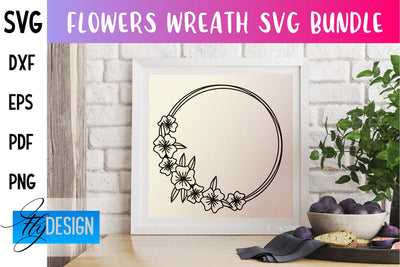 Flowers Wreath SVG | SVG Design SVG Fly Design 