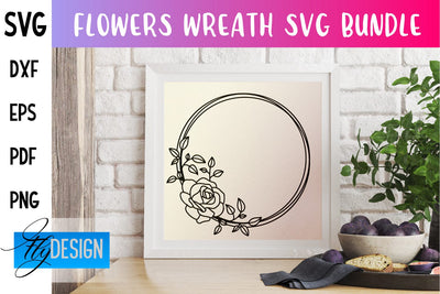 Flowers Wreath SVG | SVG Design SVG Fly Design 