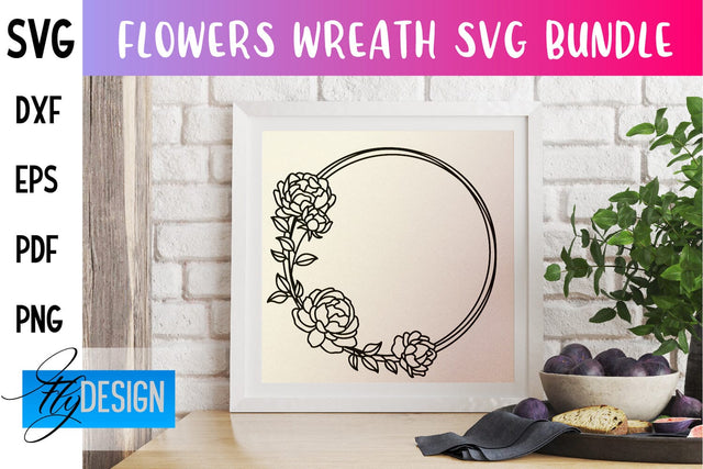 Flowers Wreath SVG | SVG Design SVG Fly Design 