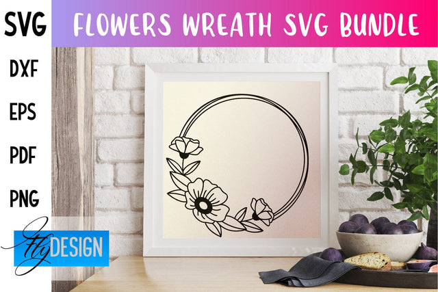 Flowers Wreath SVG | SVG Design SVG Fly Design 