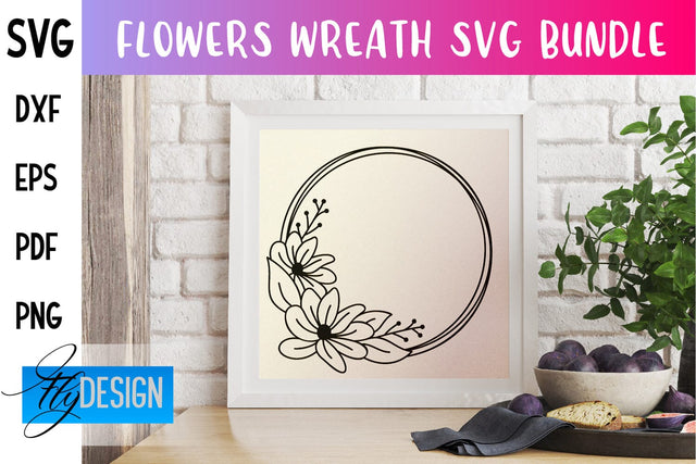 Flowers Wreath SVG | SVG Design SVG Fly Design 