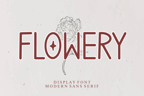 FLOWERY Font Afandi Studio 