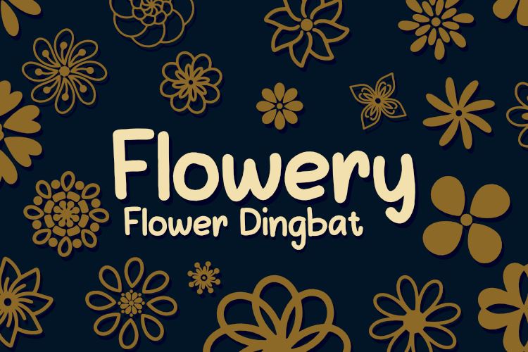 Flowery Font Masyafi Studio 