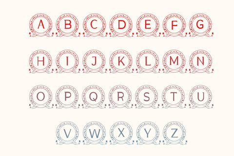 Flowery Monogram Font LetterdayStudio 