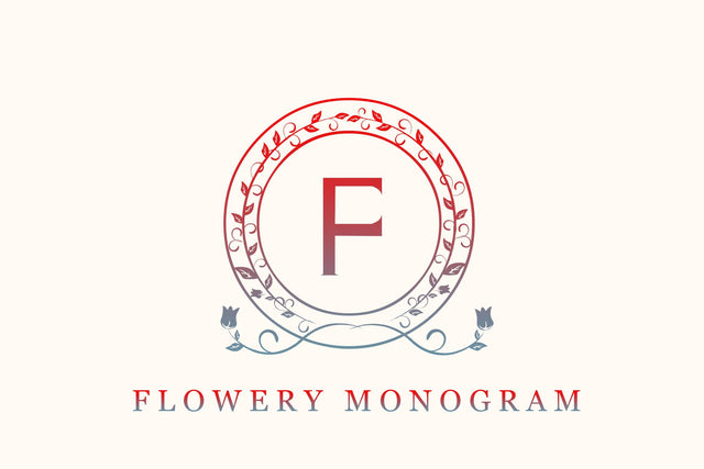 Flowery Monogram Font LetterdayStudio 
