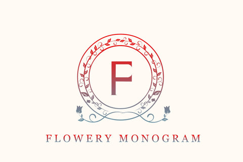 Flowery Monogram Font LetterdayStudio 