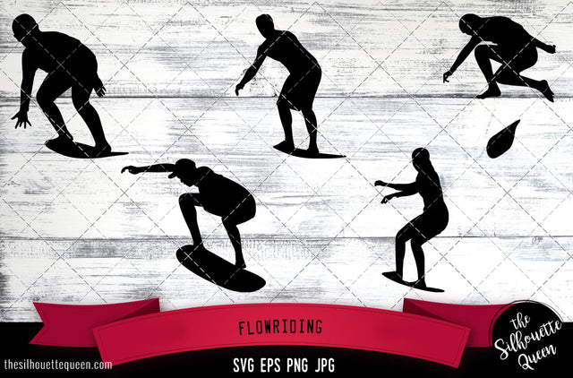 Flowriding Silhouette Vector SVG SVG Loveleen Kaur 