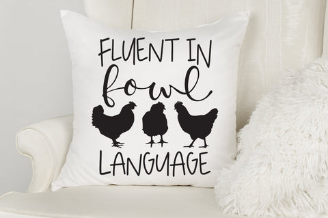 Fluent in Fowl Language SVG SVG Caffeinated SVGs 