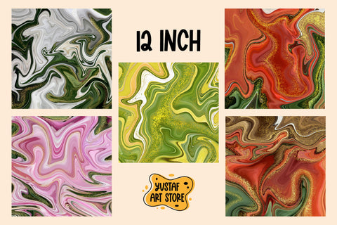 Fluid art digital paper. 30 liquid pattern background bundle Digital Pattern Yustaf Art Store 