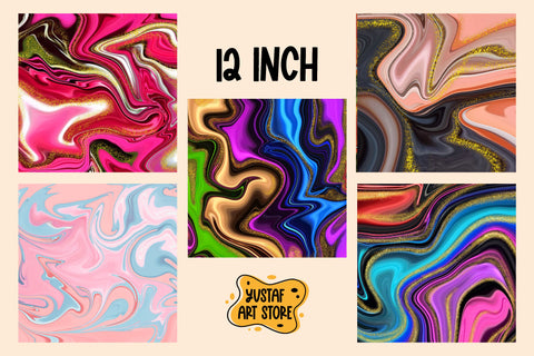 Fluid art digital paper. 30 liquid pattern background bundle Digital Pattern Yustaf Art Store 