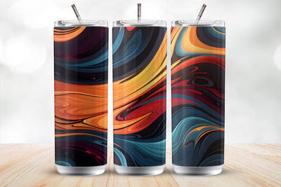 Fluid Serenity Abstract 20 Oz Tumbler Wrap Sublimation MockupSvgVenue 