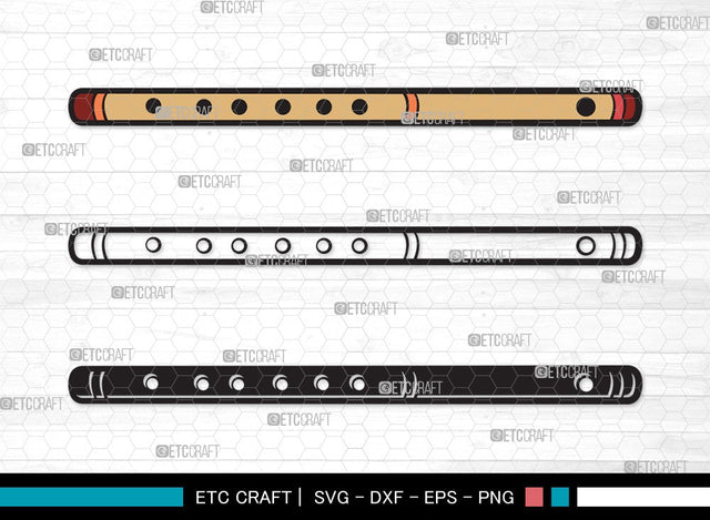 Flute Instrument SVG | Flute Svg | Musical Instrument Svg | Instrument Svg | Marching Band | Bundle | Flute Instrument Cilpart SVG ETC Craft 