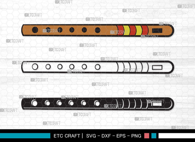 Flute Instrument SVG | Flute Svg | Musical Instrument Svg | Instrument Svg | Marching Band | Bundle | Flute Instrument Cilpart SVG ETC Craft 