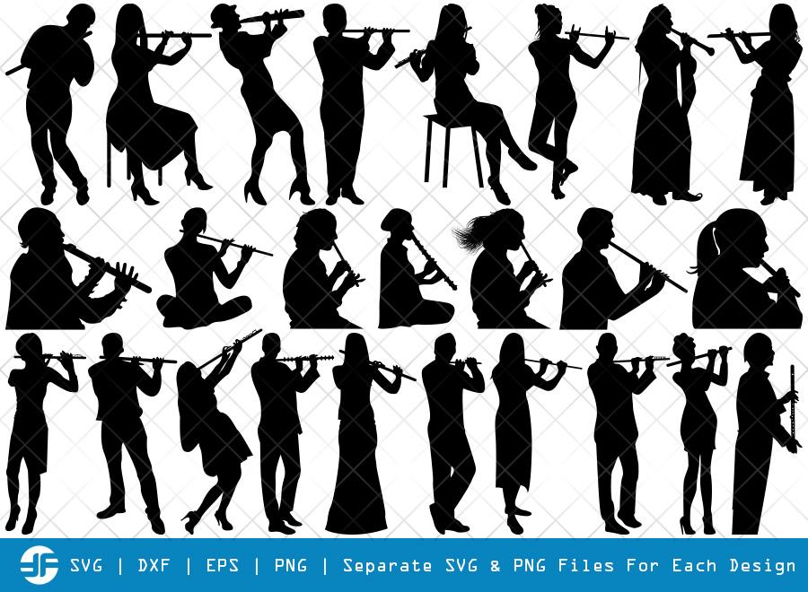 flute player clip art