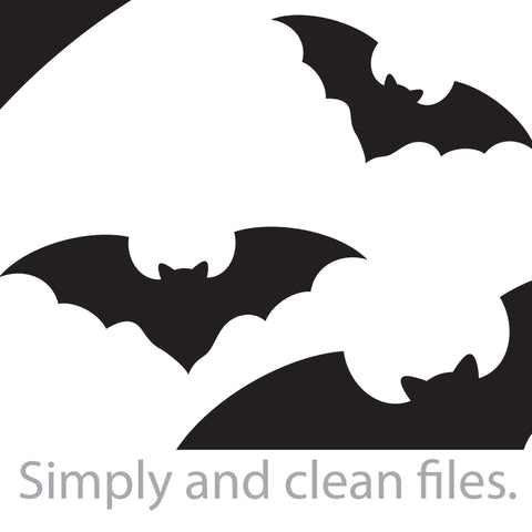 Flying Bats and Full Moon (Halloween background) SVG TribaliumArtSF 