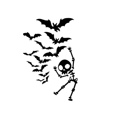 Flying Bats Skeleton Digital Download, SVG, PNG, JPG, Spooky svg, Print to cut Files for Cricut, Print to Cut File For Silhouette, engraving SVG Whitetailcrafts 